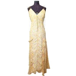 SZ12 Sparkle Maxi Dress 1. State Magnolia Pink Floral in Yellow and Pink